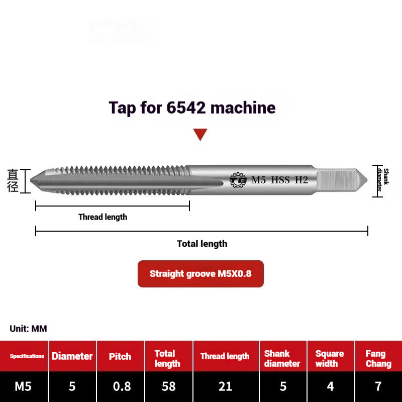 1089-Machine taps stainless steel special spiral apex straight flute taps fine-tooth tapping high-speed steel tapping drills Shandong Denso Pricision Tools Co.,Ltd.